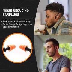 10 Pairs Banded Earplugs Silicone Reusable Ear Plugs Work Hearing Protection
