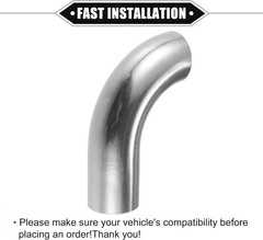 Bend Elbow Pipe Tube, 1.5″ OD 4.72″ 2.95″ Leg 90 Degree DIY Exhaust Pipe Interco