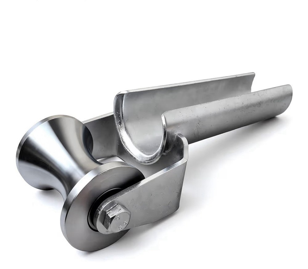 H-437 Heavy-Duty Cable Puller Sheave Steel Roller Guide 4 in Capacity
