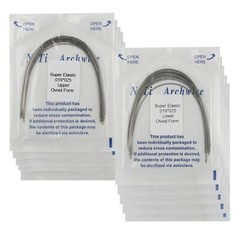 US 100PCS Orthodontic Niti Arch Wire Super Elactic Ovoid Form Round Rectangular