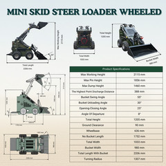 New TYPHON STOMP 503 Skid Steer Loader 375kg Lift 22.1HP Honda GX690 USA Engine