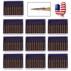 Dental Tungsten Carbide Gold Burs Trimming & Finishing & Polishing Flame 7901