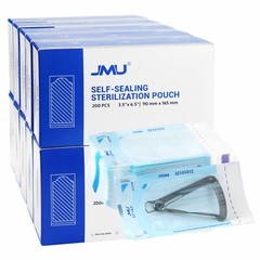 JMU Self Sterilization Pouches Autoclave Pouch 3.5*6.5″ Sterilizer Bags 1000pcs