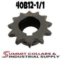 #40 Roller Chain Sprocket B Type 1″ Bore Hardened 12 Tooth 40B12-1/1
