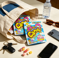 3.5g 100pcs Mixed Holographic Design Mylar Bags Smell Proof Resealable Pouches