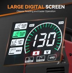 ARCCAPTAIN 3 in 1 MIG Welder 130Amp Flux Core Mig/Lift TIG/MMA Gasless Digital🔥