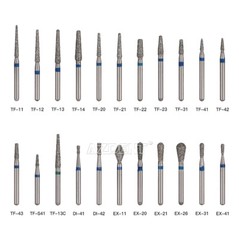 5pcs/Pack Dental DIA-BURS Air Turbine Cone Diamond Burs for High Speed Handpiece