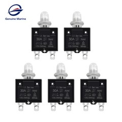 1/5/8PCS Push Button Reset Thermal Circuit Breaker 5-40A 50V DC 125/250V Volt AC