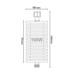 Round RF Coaxial Attenuator 100W 1dB-60dB N Type Male to Female DC-3.0GHz 50 Ohm