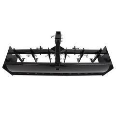 Powder Coated Steel 55″ Box Blade Scraper W/6 Scarifier Shank For Cat 0 Cat 1