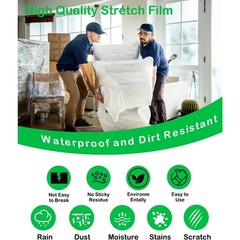 4 Rolls 18″ x 1500ft Clear Heavy Duty Pallet Shrink Stretch Wrap Film 80 Gauge