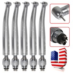 5 Packs Dental High Speed Handpiece Spray with 4 Holes Quick Coupler Swivel