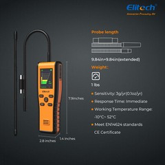 Elitech Dual Sensor Infrared&Heated Diode HVAC Refrigerant Leak Detector IR-200