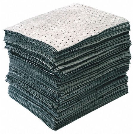 Oil-Dri L91003 Absorbent Pad, Universal, 200 Pk ,Gray