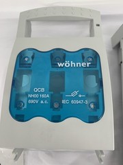 Wohner QCBNH00 Fuse Holder Disconnect Switch Size-00 160A 3P 690V Panel Mounting
