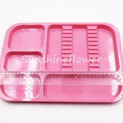 Dental Separate Autoclavable 135°C Divided Tray Plastic Set Up Trays 5 Color