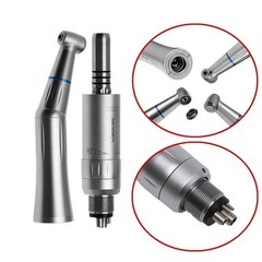 3*Dental Slow Speed Handpiece Internal Spray Contra Angle & Air Motor Kit 4 Hole
