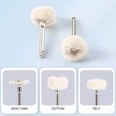 Dental Polishing Brush Wheels Goat Hair/Felt/Cotton Contra Angle RA Latch Type