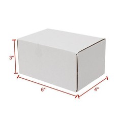 WHITE CORRUGATED MAILERS 6x4x3 50 100 200 Shipping Packing Boxes Mailers