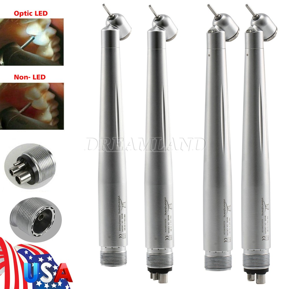 USA NSK Style Dental 45 Degree (LED Fiber Optic) High Speed Handpiece 2/4 Hole