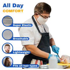Premium Mesh Nylon Hairnets 100pcs Latex & Lint Free for Medical/Food Service