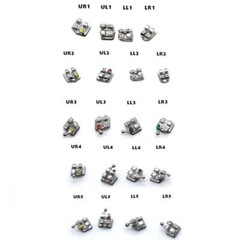 Dental Orthodontic Metal monoblock Bracket Braces Mini Roth 022 345 hooks 50Set