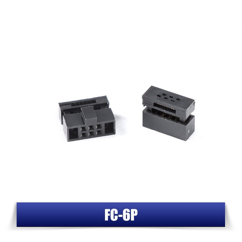 IDC Socket Double Row Female Header Cable Connector 1.27mm Pitch FC 6 / 8-50 Pin
