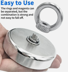 Super Strong Neodymium Fishing Magnet Hook N52 Heavy Duty Rare Earth Magnet with