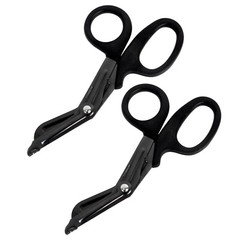 Titanium Bonded Bandage Shears Scissor 7 1/4″ Bent Tactical Stealth Black – 2CT