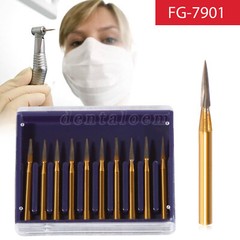 10 Pcs Dental Tungsten Carbide Trimming & Finishing Burs Drill Smooth FG 7901
