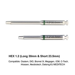 Dental Screwdriver Implant Hex 1.2 Driver TorqueWrench Adapter Megagen 3I OSSTEM