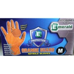 Emerald Orange Guard Grip Nitrile Exam Gloves Powder-Free Latex-Free 7 mil