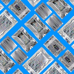 Pack of 100 Holographic Flat Reusable Mylar Foil Bags for Small Jewelry Charms