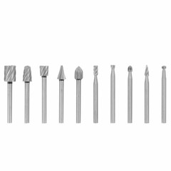 Tungsten Carbide Burr Bit Set For Dremel Rotary Tool Cutting Carving Routing Bur