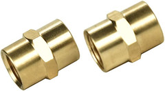 2 Pack 1/4″ X 1/4″ NPT Coupler, Brass Female Pipe Fitting (1/4″ X 1/4″ NPT Femal