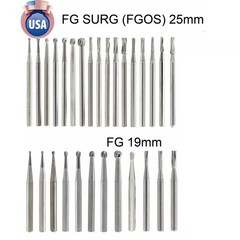1-10 Dental Surgical Burs 25mm / Carbide Burs Friction Grip FG Round High Speed