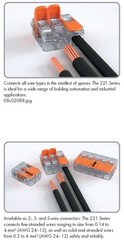 50 pcs WAGO 221-413 COMPACT Splicing Connectors 3 pole Lever Nuts FREE SHIPPING!