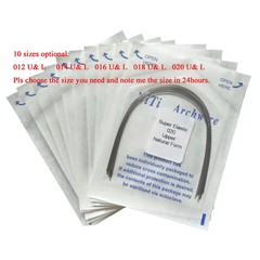 10-100x Dental Ortho Arch Wire Niti Super Elastic Round Rectangular Natural Form