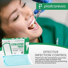 12″ x 19″ Self-Sealing Sterilization Pouches for Autoclave (1 Box of 200)