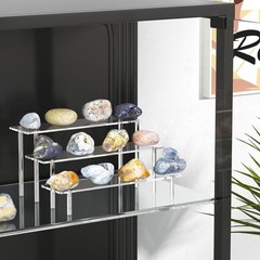 3 Tier Acrylic Display Risers Large Perfume Organizer Stand, Clear Cupcake Stand