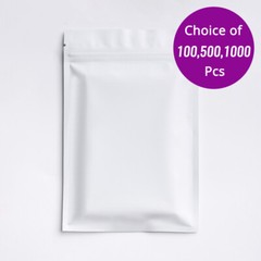 4x6in Double Side White Matte Foil Mylar Zip Lock Pouch Bag w/Heat Seal Machine