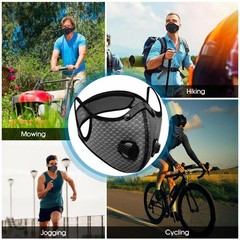 Half Face Cover Respirator Reusable Face Mask Filters Sports Worksite Facepiece