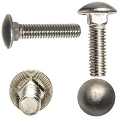 10-24 Carriage Bolts Stainless Steel Option to Add Nuts and Washers Qty 50