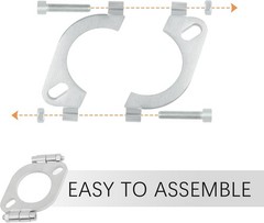 2.5 Inch Split Flange Repair Kit with 2 Bolts Carbon Steel Exhaust Flange 1pk