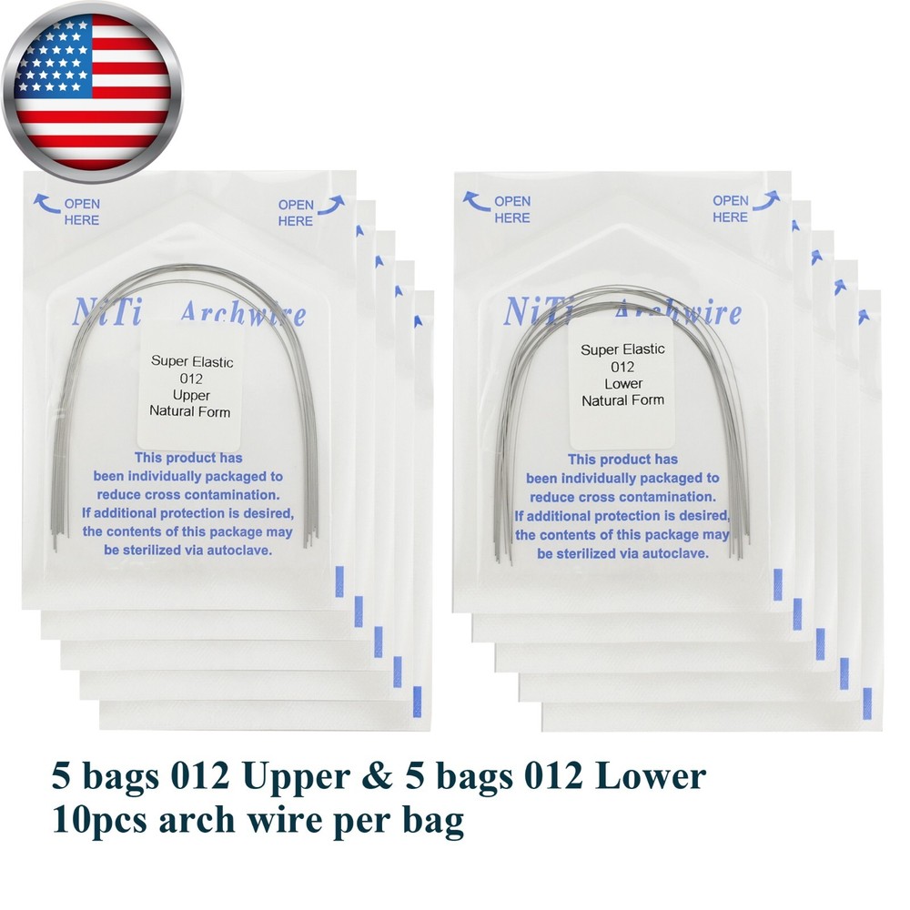 100pc Dental Orthodontic Arch Wires Niti Rectangular Round Natural 1622 012 016