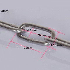 304 Stainless Steel Chain, Long And Short Ring, Safe Load-bearing 0.08kg-1.2kg