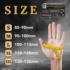 GP Craft Black Large Nitrile Gloves Diamond 8Mil Disposable Latex Free 1000/Case