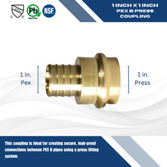 25 Pc XFITTING 1″ Pex B x 1″ Press Coupling
