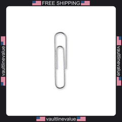 Amazon Basics No. 1 Silver Office Paper Clips Smooth 1000 Count (10 Pack of 100)