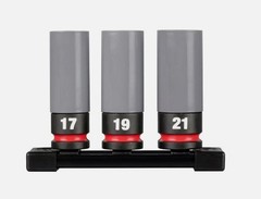 Milwaukee 1/2″ Metric Lug Nut Socket Set 3 PC Impact Duty SHOCKWAVE 49-66-7830